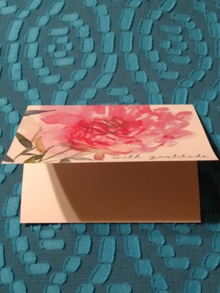Pink Floral Notecard - gratitude