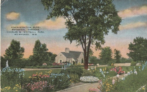 Vintage Used Postcard: g: 1948 Botanical Gardens, Milwaukee, WI