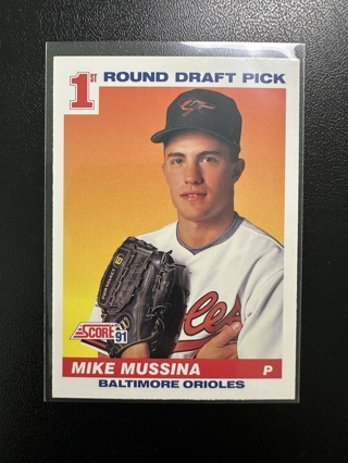 Mike Mussina 1991 Score #383 HOF RC Rookie Baseball Card