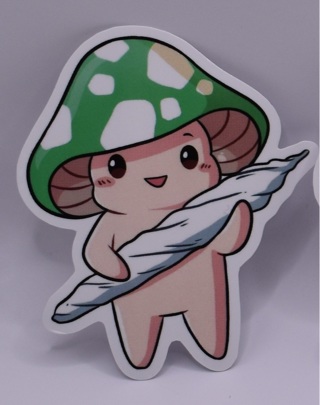 Cute Mushroom Sticker - Joint/Weed