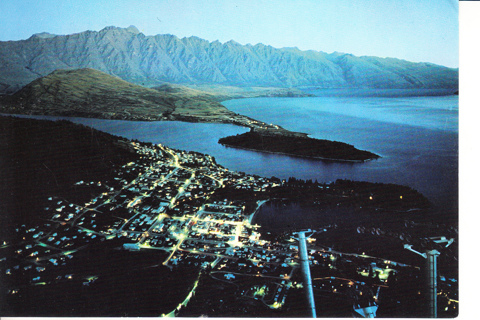 Vintage Postcard Gondolas, Queenstown, New Zealand