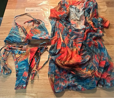 Bikini with Coverup Dress Size L