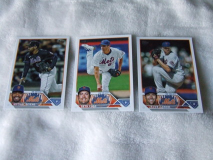 2023 New York Mets Team Topps Card Lot of 3