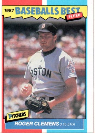 1987 Fleer Roger Clemens Baseballs Best