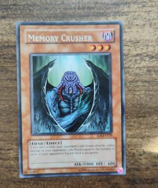 Yu-Gi-Oh Card silver foil title Rare Memory Crusher