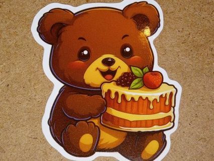 Bear Cute new one vinyl sticker no refunds regular mail only