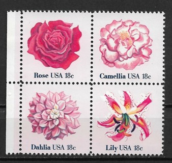 1981Sc1876-9 Flowers MNH block of 4