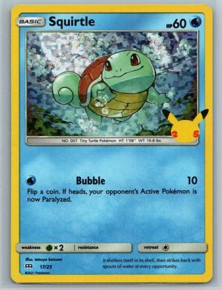 NM have McDonald's 25th anniversary Squirtle Pokemon card TCG