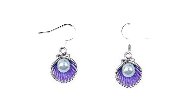 SP PURPLE PEARL EARRINGS (PLEASE READ DESCRIPTION