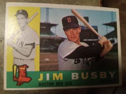 1960 TOPPS JIM BUSBY BOSTON RED SOX BASEBALL CARD# 232