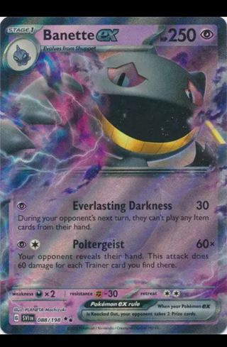 NM Ultra Rare Bannette Ex Scarlet and Violet Pokemon card