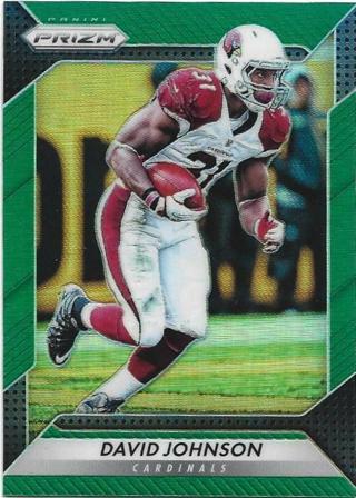 2016 PRIZM DAVID JOHNSON GREEN PRIZM REFRACTOR CARD