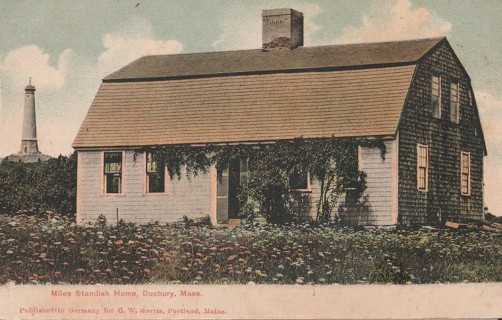 Vintage Unused Postcard: c: Myles Standish House, Duxbury, MA