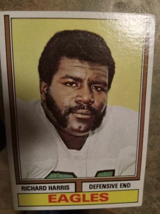 1974 TOPPS RICHARD HARRIS PHILADELPHIA EAGLES FOOTBALL CARD# 216