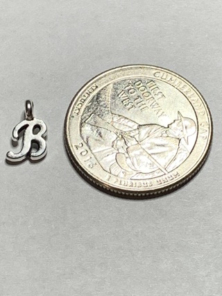 SILVER INITIAL CHARMS~#B1~1 CHARM ONLY~FREE SHIPPING!