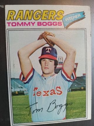 1977 TOPPS TOMMY BOGGS TEXAS RANGERS BASEBALL CARD# 328