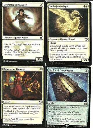 New MTG Foil Tablet of Completion Rare / Dromoka Dunecast, Homestead Courage +