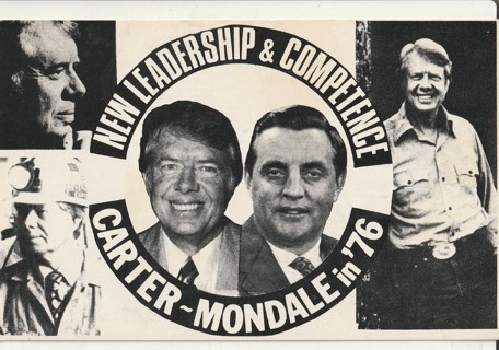 Vintage Unused Postcard: c: 1976 Presidential Debates, Carter/Mondale
