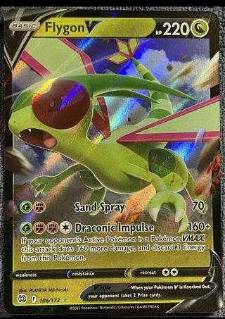 NM Ultra Rare Flygon V SWSH Pokemon card