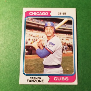 1974 - TOPPS BASEBALL CARD NO. 484 - CARMEN FANZONE - CUBS - EXMT/NRMT