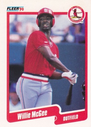 Willie McGee 1990 Fleer St. Louis Cardinals