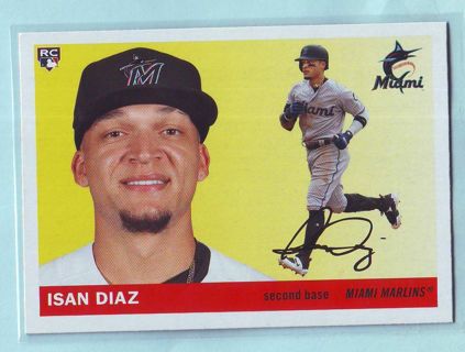 2020 Topps Archives Isan Diaz ROOKIE Baseball Card # 72 Marlins