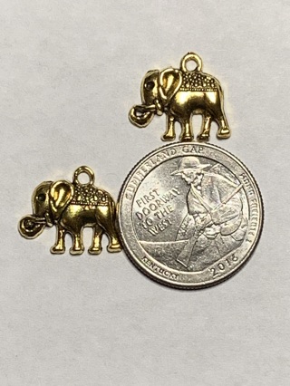 ANTIQUE GOLD CHARMS~#55~SET OF 2~FREE SHIPPING!