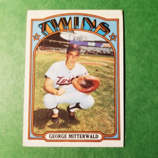 1972 - TOPPS BASEBALL CARD NO. 301 - GEORGE MITTERWALD - TWINS