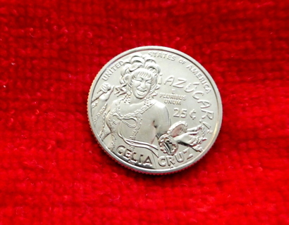 2024-S Celia Cruz American Woman Quarter from bank roll.