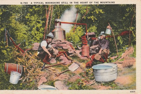 Vintage Unused Postcard: c: Moonshine Still