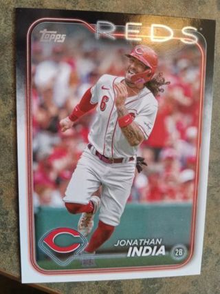 2024 TOPPS JOHNATHAN INDIA CINCINNATI REDS BASEBALL CARD# 177