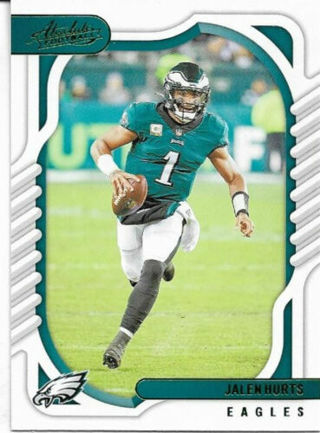 2022 ABSOLUTE JALEN HURTS GREEN PARALLEL CARD