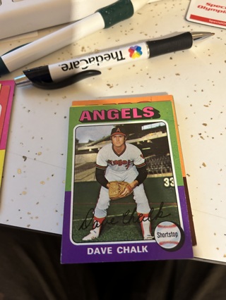 1975 topps  dave chalk