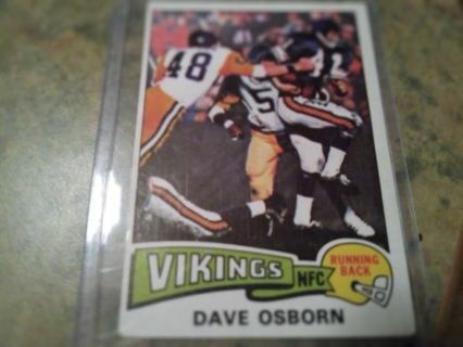 1975 DAVE OSBORN MINNESOTA VIKINGS FOOTBALL CARD# 410