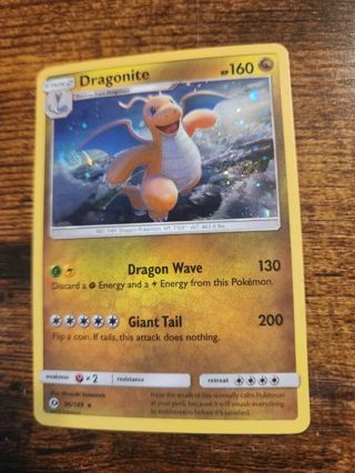 Pokemon Dragonite holo rare card 96/149