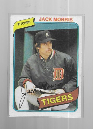 1980 TOPPS JACK MORRIS #371(HOF)             