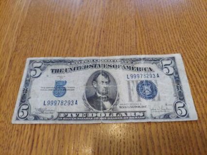 1934 C Five Dollar Federal Reserve Note