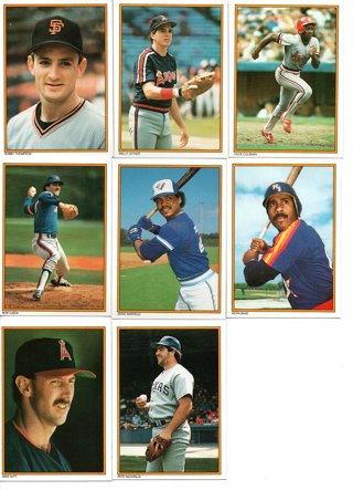 (8) 1987 Topps All Star Glossy Baseball Stars