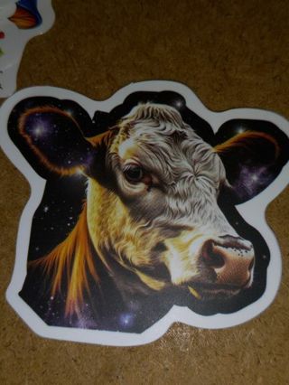 Cow Cute one new nice vinyl lab top sticker no refunds regular mail high quality!