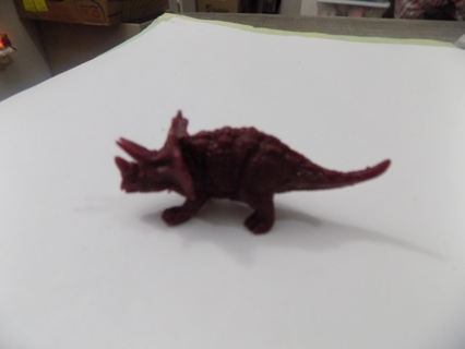 2 1/2 inch dark brown dinosaur triceratops