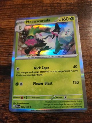 Pokemon Meowscarada holo rare 015/198