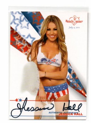 2011 Benchwarmer Jessica Hall 4th of July Autograph