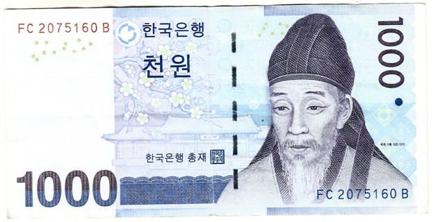 South Korea 1000 Won 2007