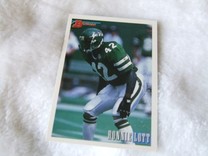 1993 Ronnie Lott New York Jets Hall of Famer Bowman Card #125