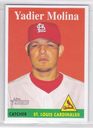 Yadier Molina 2007 Topps Heritage St. Louis Cardinals