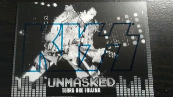 2009 KISS 360/PRESSPASS- UNMASKED- TEARS ARE FALLING- BLUE EDITION TRADING CARD# 3