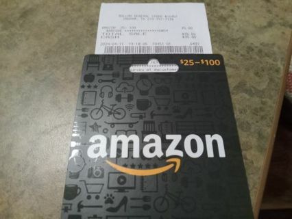 $35 AMAZON GIFT CARD. DIGITAL DELIVERY. WINNER GETS THE GIFT CODE.