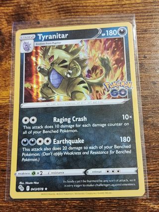 Pokemon Tyranitar Pokemon go 043/078 holo rare