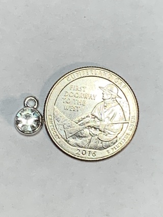 BIRTHSTONE CHARM~#4~APRIL~1 CHARM ONLY~FREE SHIPPING!