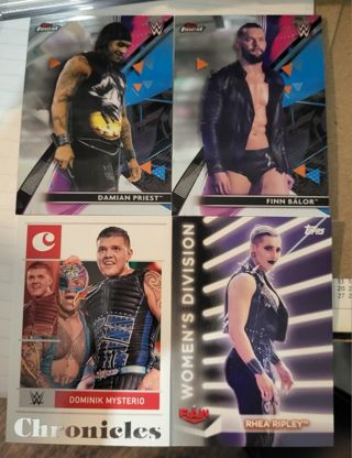 WWE The Judgement Day Cards Ripley, Balor, Priest, Mysterio